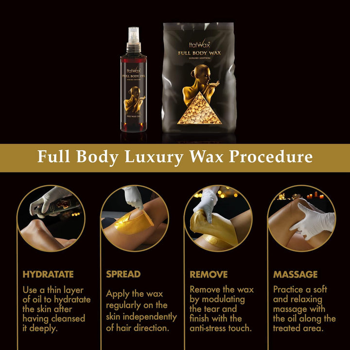 Italwax Luxury Full Body – 1Kg - Waxing Perlen für Haarentfernung - Synthetische Formulierung ideal