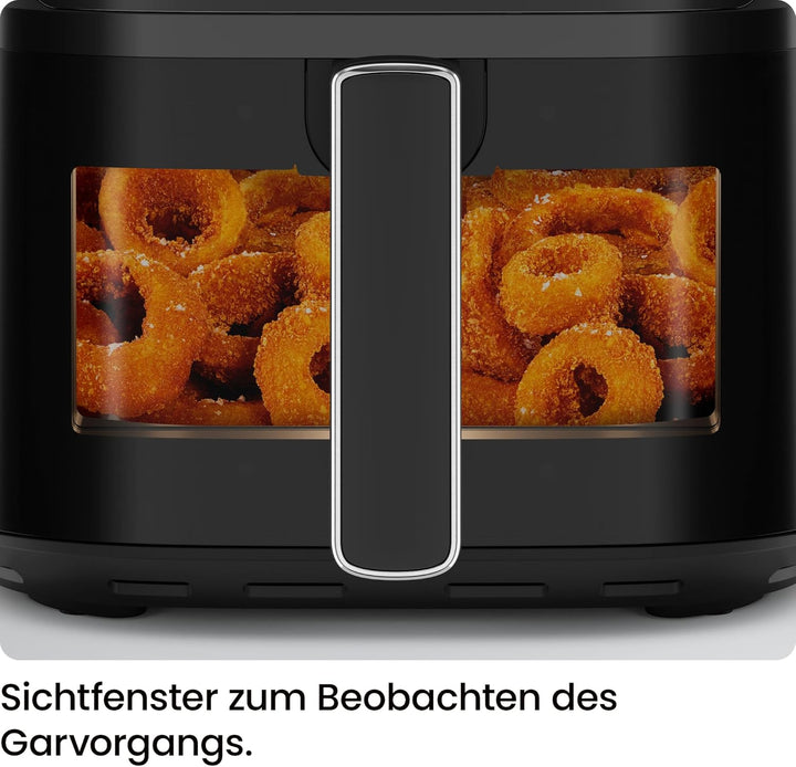Chefman Heissluftfritteuse - 5,7 L kompakte Heissluftfritteuse, mit Hi-Fry Technologie, Sichtfenster
