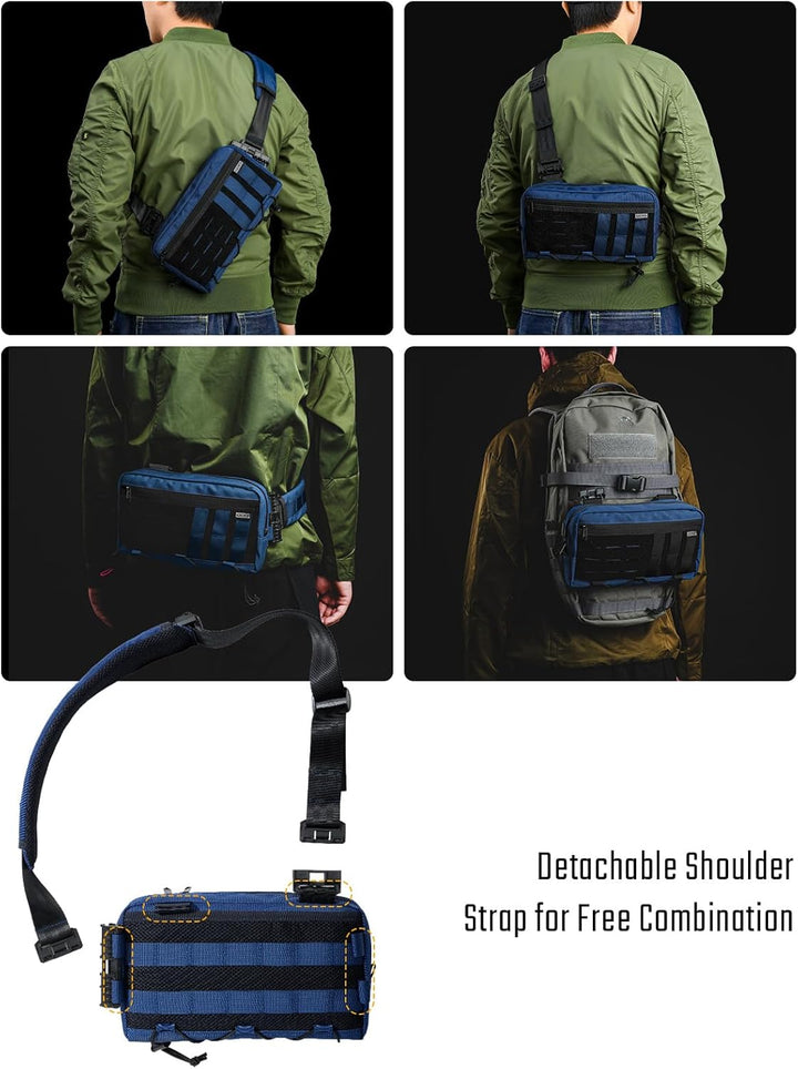 TACTICAL_GEEK Cache L3 EDC Leichter Sling Bag Chest Crossbody Bag für Herren Damen, Kompakt Bauchtas