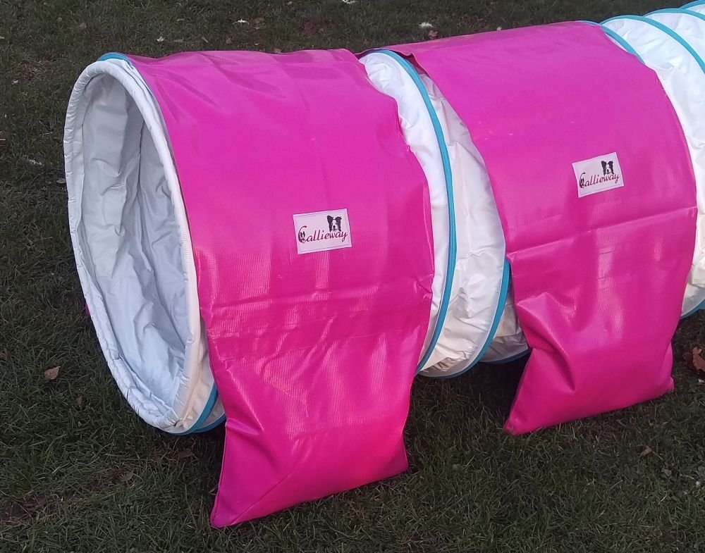 Callieway Agility Tunnel Stützsandsäcke (2er Pack) Standard - org (Magenta 2X), Magenta 2x