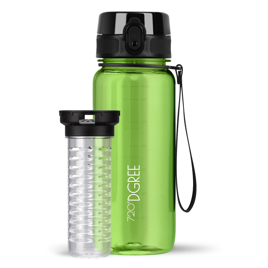 720°DGREE Trinkflasche “uberBottle“ 350ml, 500ml, 650ml, 1l, 1,5 Liter softTouch +Früchtebehälter -