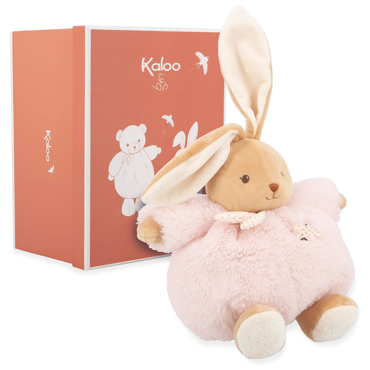 KALOO - Schmusetuch Kaninchen Rosa 25cm - Ultraweiches und Flauschiges Plüschtier für Babys - Zärtli