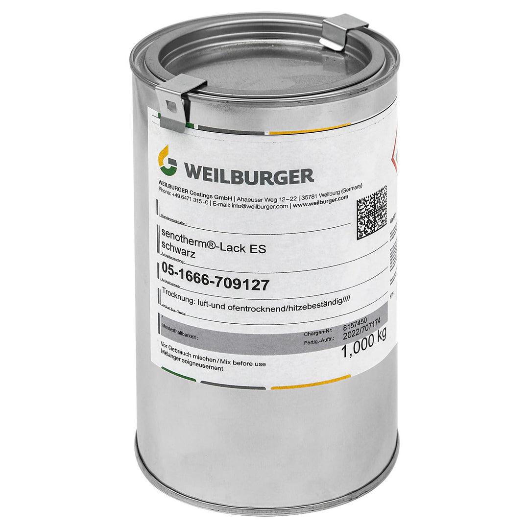 raik 703435 Ofenlack 1 kg Senotherm Lack Schwarz, Schwarz