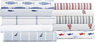 Nautica - Perkal-Kollektion – Bettwäsche-Set – 100% Baumwolle, knackig und kühl, leichte und feuchti