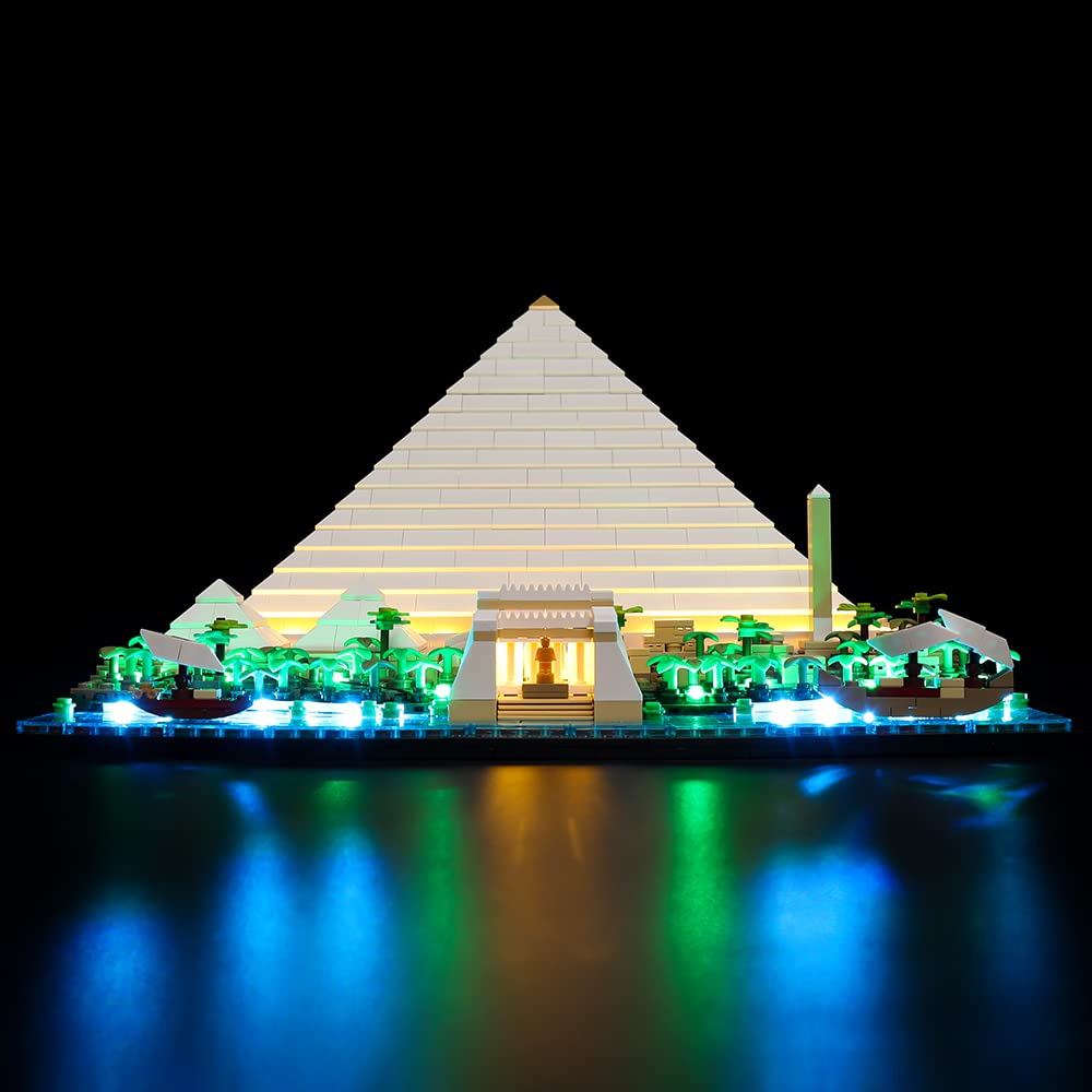Kyglaring LED-Beleuchtungsset für Lego Grosse Pyramide von Gizeh 21058 (kein Modell) Architektur Lan