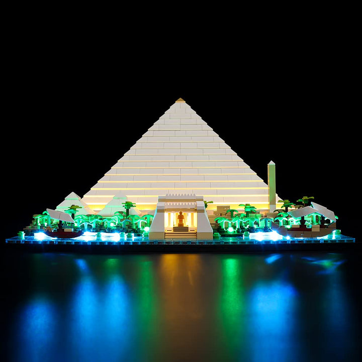 Kyglaring LED-Beleuchtungsset für Lego Grosse Pyramide von Gizeh 21058 (kein Modell) Architektur Lan