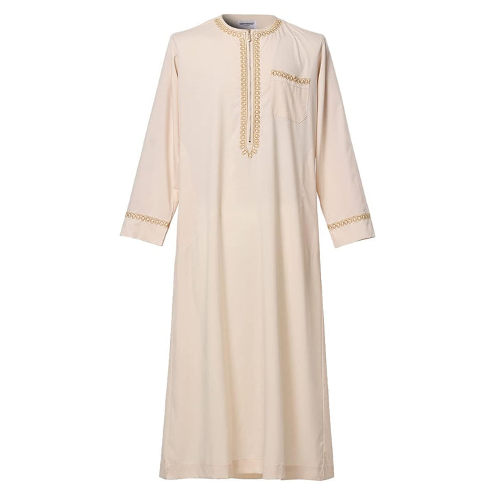 CAMDOM Naher Osten Arabische Herren Roben Muslimische Kaftan Kleidung V-Ausschnitt Thobe Arabisch Mu