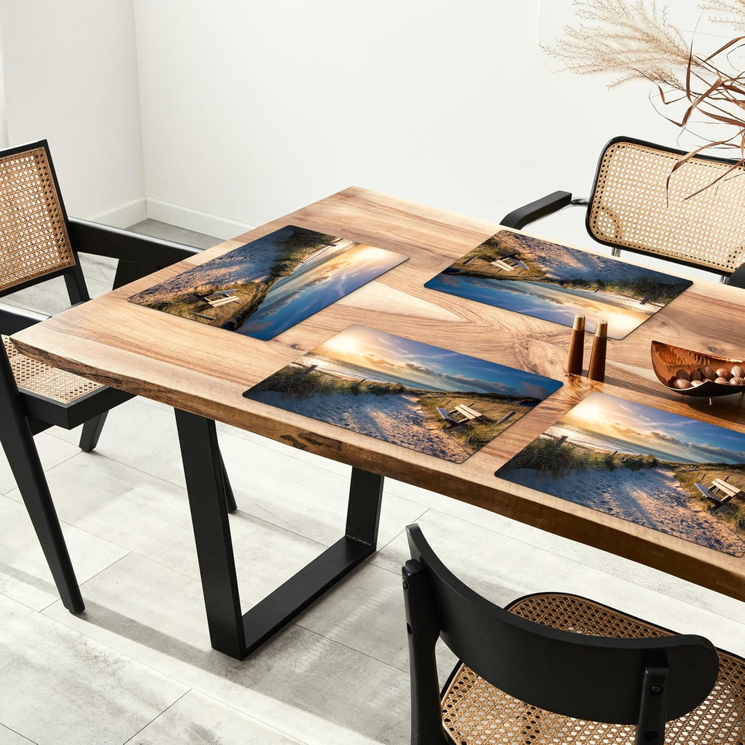 KitchenYeah© Platzsets Abwaschbar 6-Teilig 45x30 cm Tischsets Platzdeckchen Platzset Unterlage Tisch