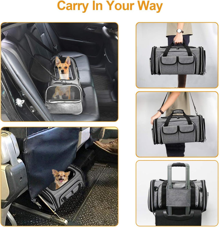 ESTARER Katzen Transportboxen, Faltbare Hundetasche, Atmungsaktive Katzentasche für Katze und Kleine