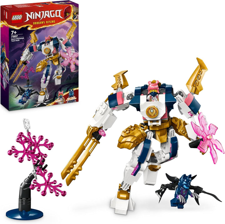 LEGO NINJAGO Soras Technikmech, Actionfiguren-Spielzeug für Kinder & NINJAGO Jay Battle Mech, Ninja-