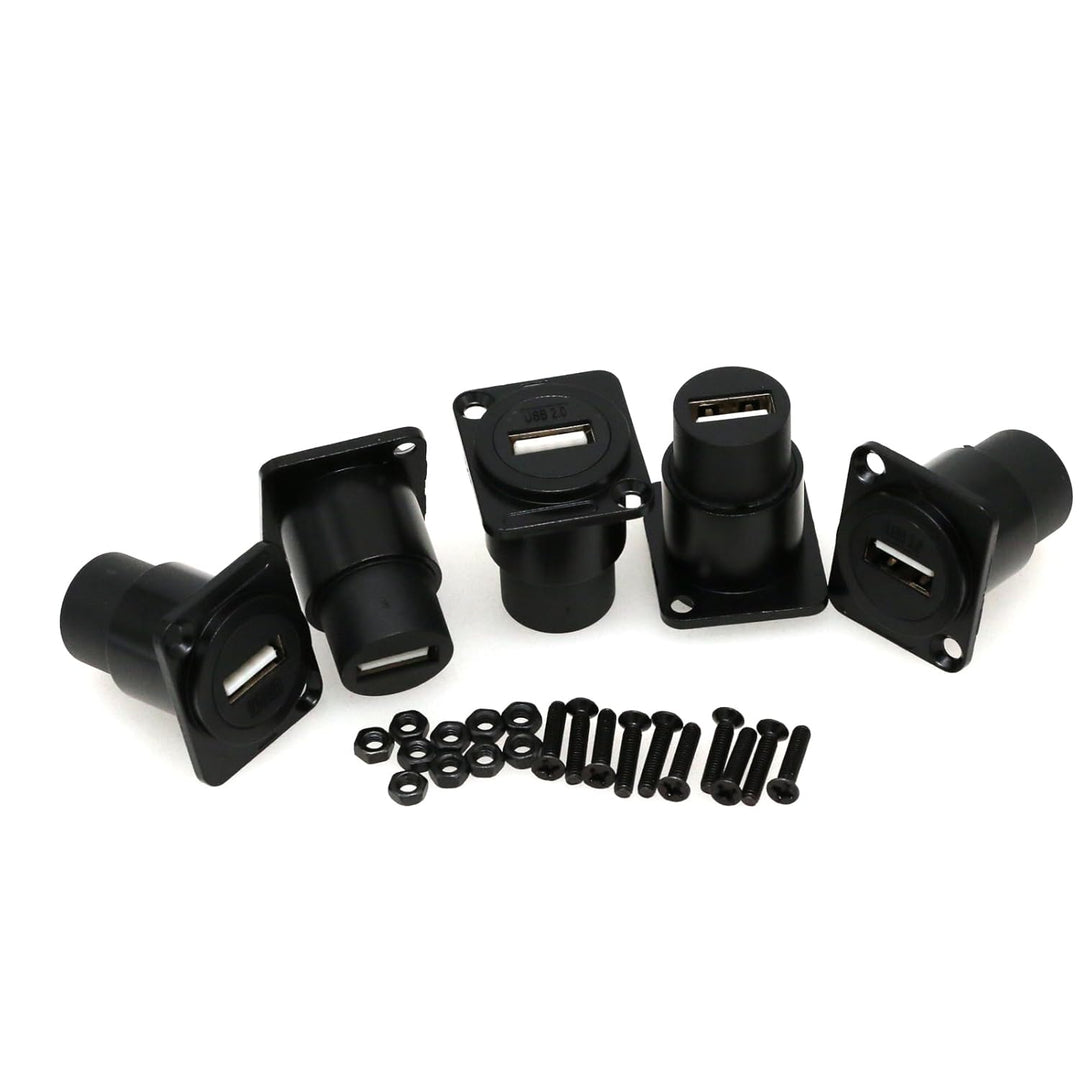 USB 2.0 Typ D Metallstecker Buchse zu Buchse Modulstecker USB Stecker Buchse Panel Montage USB 2.0 f