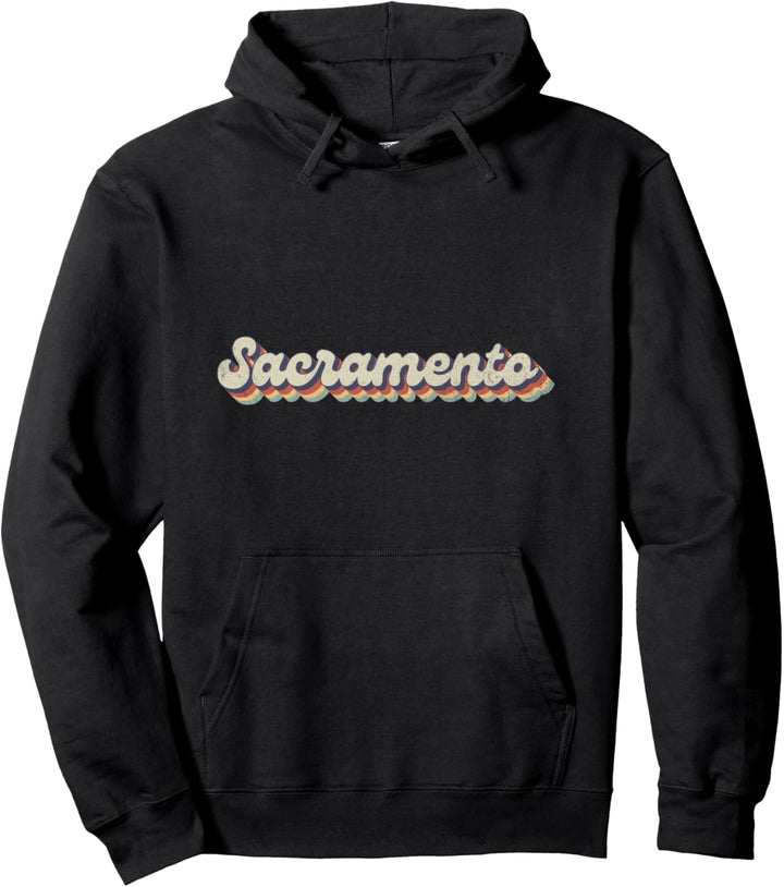 70er 80er Jahre USA City - Vintage Sacramento Pullover Hoodie