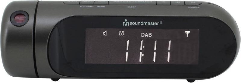 Soundmaster UR6700AN DAB+ und UKW Radiowecker (Dualalarm) mit Projektion Projektor