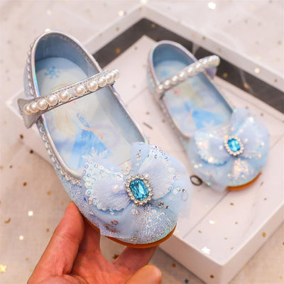 YOSICIL ELSA Prinzessin Schuhe Mädchen Kinder Sandalen Glitter für Verkleidung Cosplay Geburtstagspa
