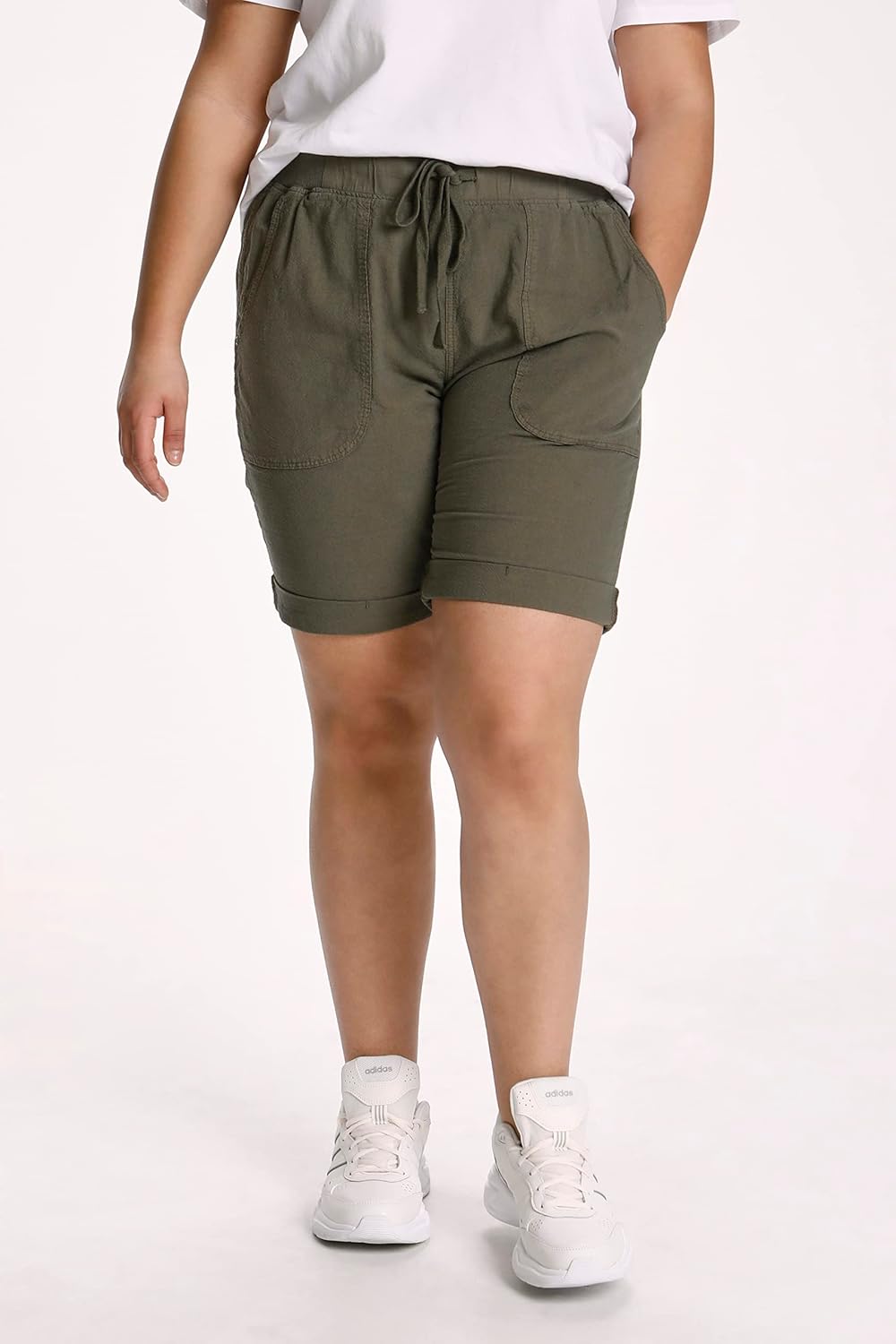 KAFFE CURVE Shorts KCnana Damen Shorts Grosse Grössen Sommer Regular Fit Kurze Hose 42 Grape Leaf, 4