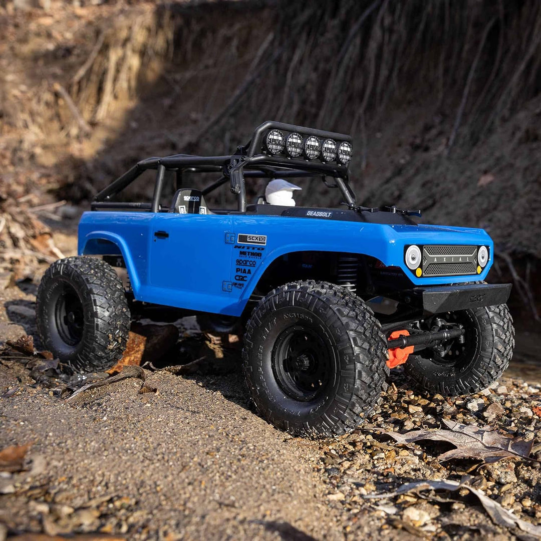 Axial 1/10 SCX10 II Deadbolt 4WD Brushed RTR, Blue