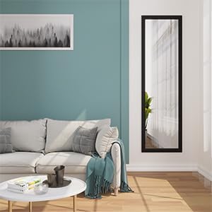 Dripex Wandspiegel 33x119cm Spiegel unbrechbarer Garderobenspiegel Flurspiegel höhenverstellbarer Hä