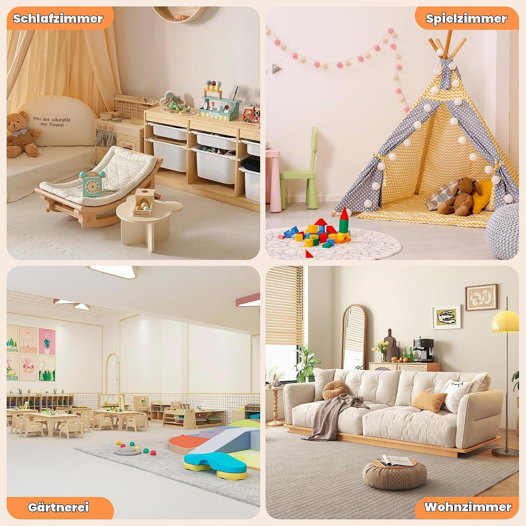 NACHES Kinder Bücherregal Spielzeugregal Kuscheltier Aufbewahrung Kinderregal Spielzeug-Organizer fü