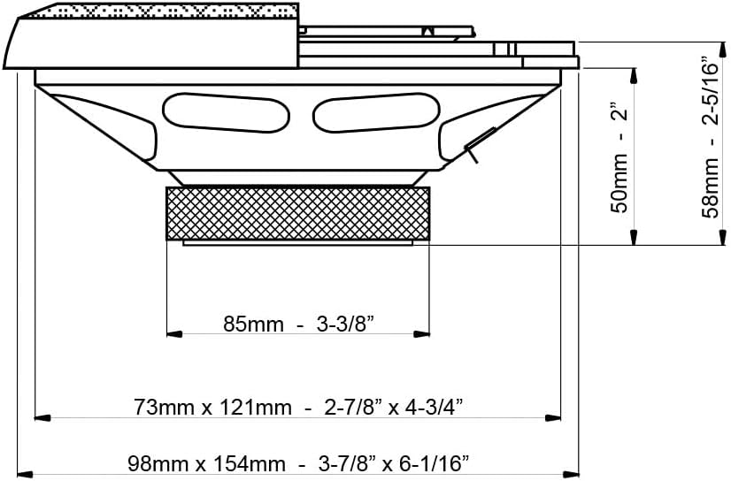 Earthquake Sound T-46 4x6 2-Way TNT Series Coaxials (Pair) 10,2 x 15,2 cm, 10,2 x 15,2 cm