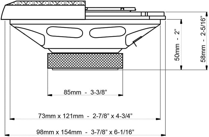 Earthquake Sound T-46 4x6 2-Way TNT Series Coaxials (Pair) 10,2 x 15,2 cm, 10,2 x 15,2 cm