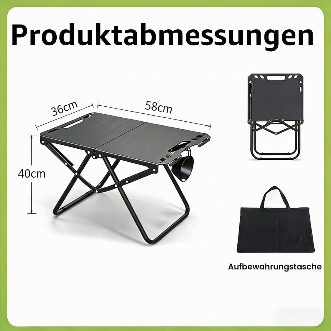 Campingtisch, Leichter Aluminiumlegierungs-klappbarer Klapptisch, Kleiner Campingtisch für Outdoor-P