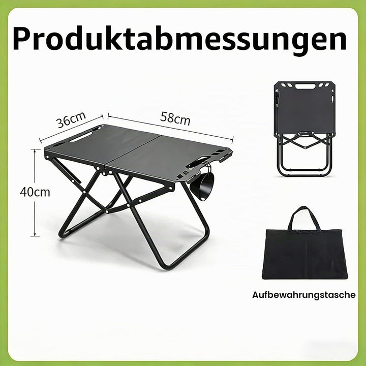Campingtisch, Leichter Aluminiumlegierungs-klappbarer Klapptisch, Kleiner Campingtisch für Outdoor-P