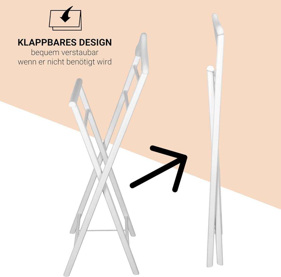 2er Set Stummer Diener aus Massiv Holz - klappbarer Herrendiener und Butler - fertig montierter Dame