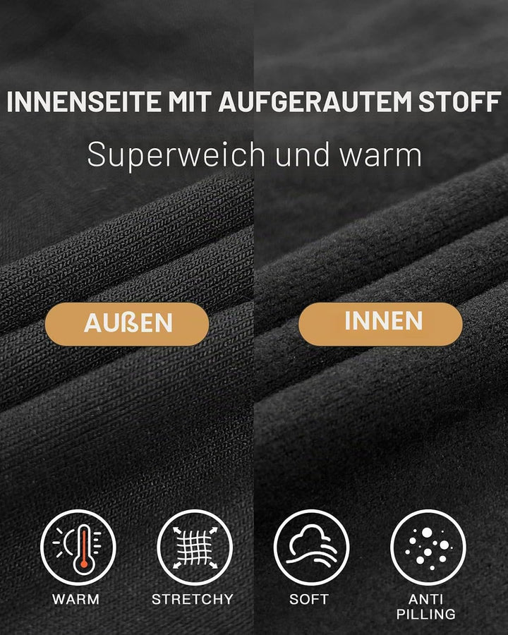 WOWENY Thermo Body Damen Langarm Elegant Langarmbody mit Spitze V-ausschnitt Fleece Bodysuit Warm Be