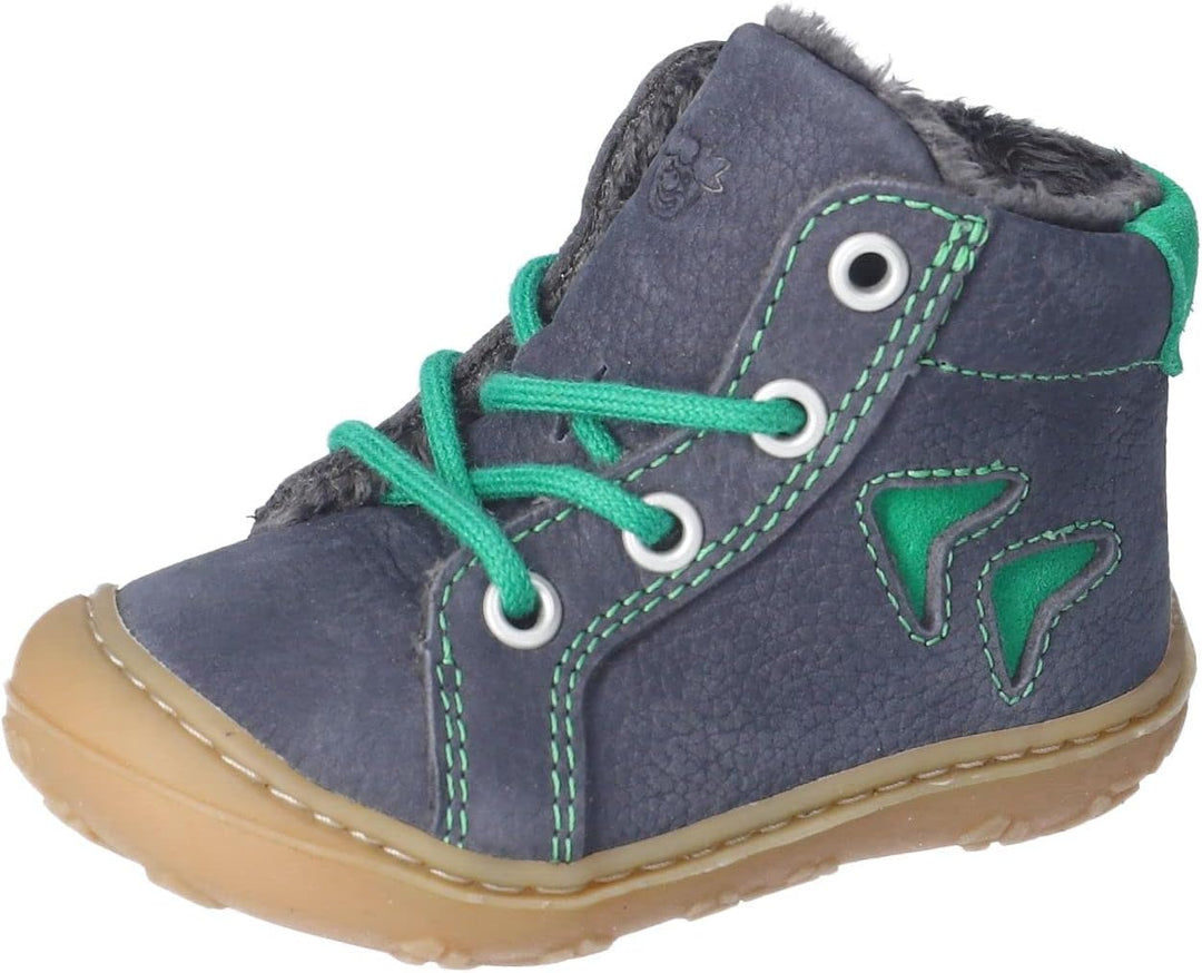 RICOSTA Mädchen und Jungen Lauflernschuhe Georg,Warmfutter,Leder,WMS:Mittel/Weit 21 EU Weit Blau 170
