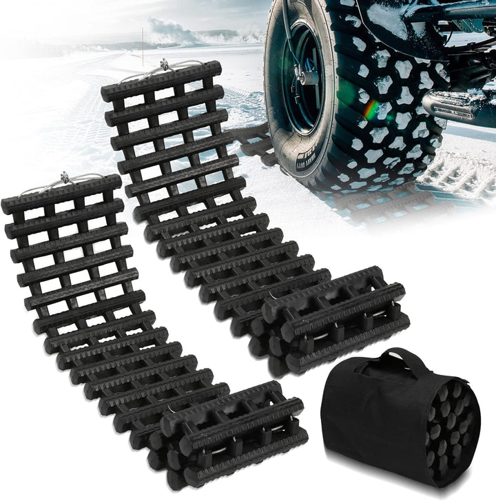 Ansobea Traktionshilfe Anfahrhilfe 2 Stück, Auto Anfahrhilfe 80x21cm,mit Aufbewahrungstasche,Traktio
