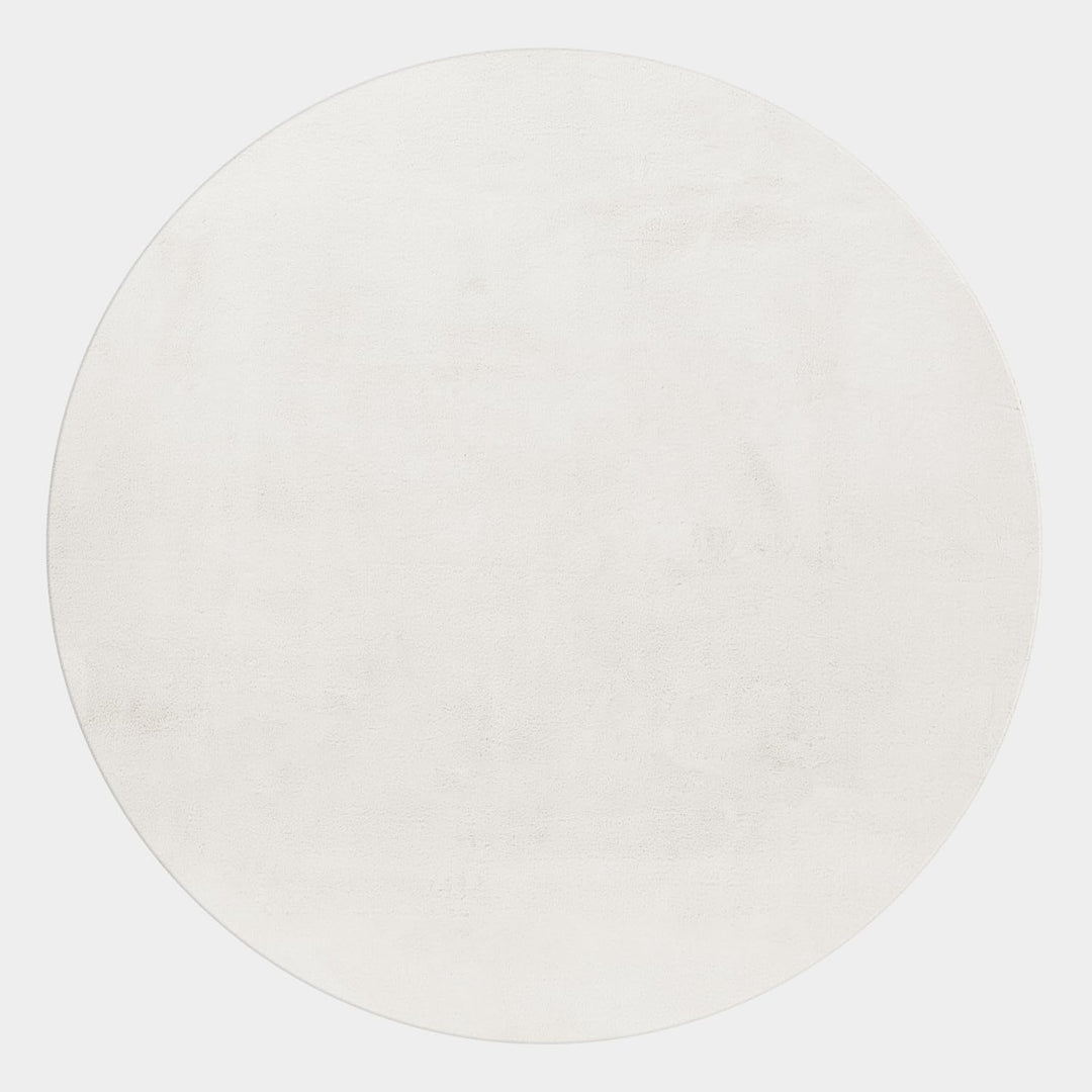 Weicher Hochflor Rund Teppich Wohnzimme Waschbarer Teppich im modernen Stil Unicolor & Einfarbig Tep