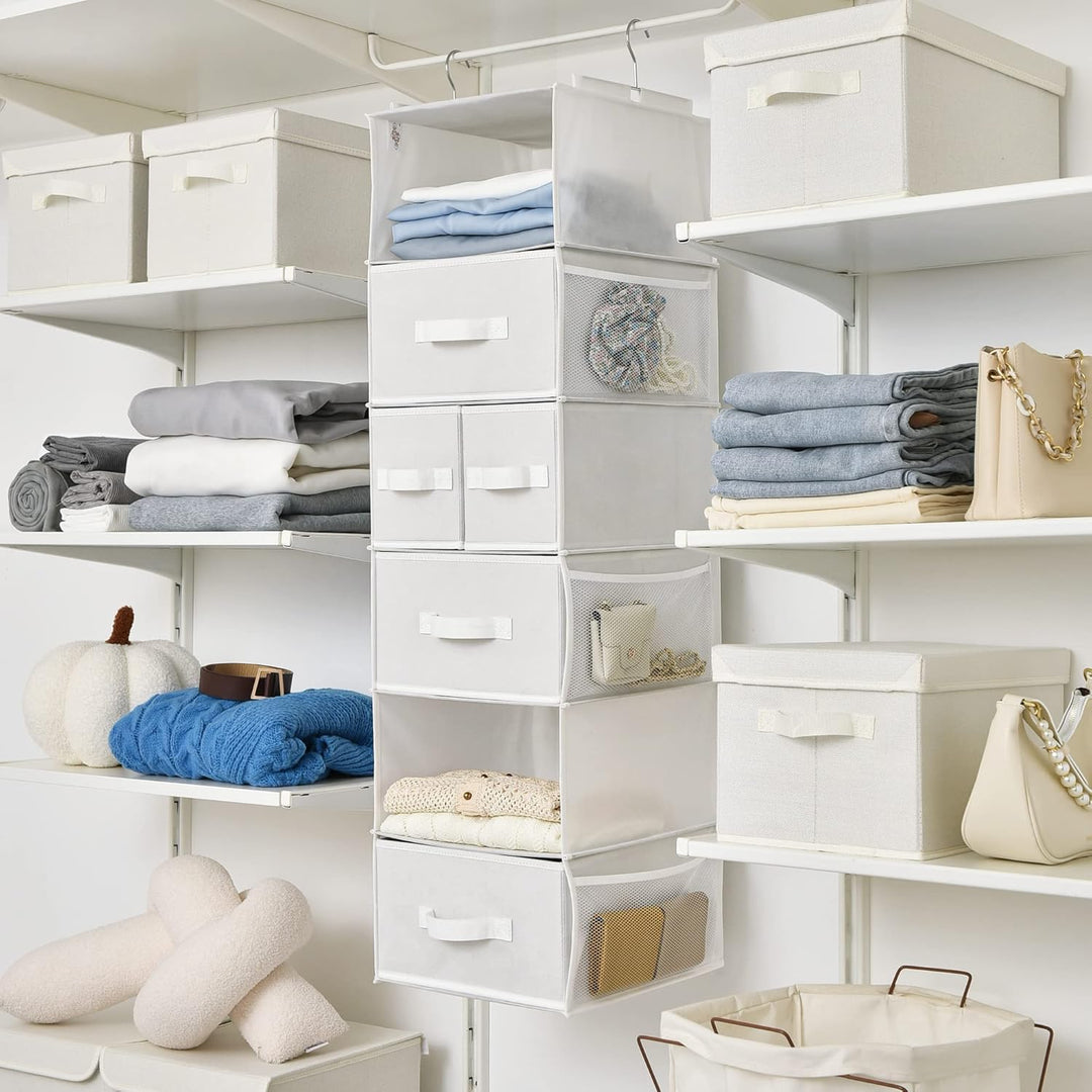 GRANNY SAYS Schrank Organizer Hängend, 1er-Pack Hängeregal mit Schubladen, Weiss Hängeorganizer Schr