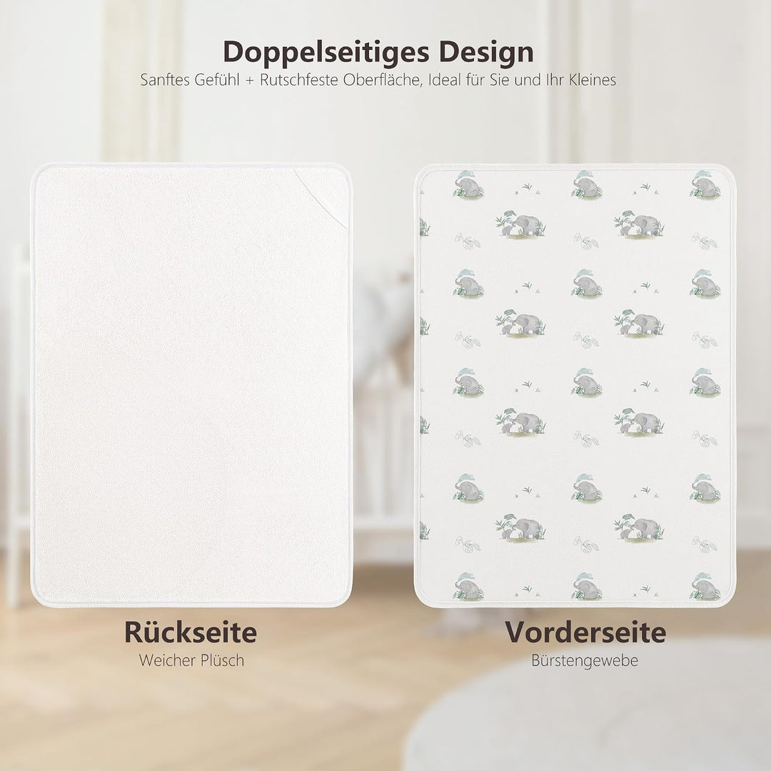 Susurration 2er Pack Bettunterlage Wasserdicht Kinder 75x90 cm Waschbar Unterlage Bett Weich Nässesc
