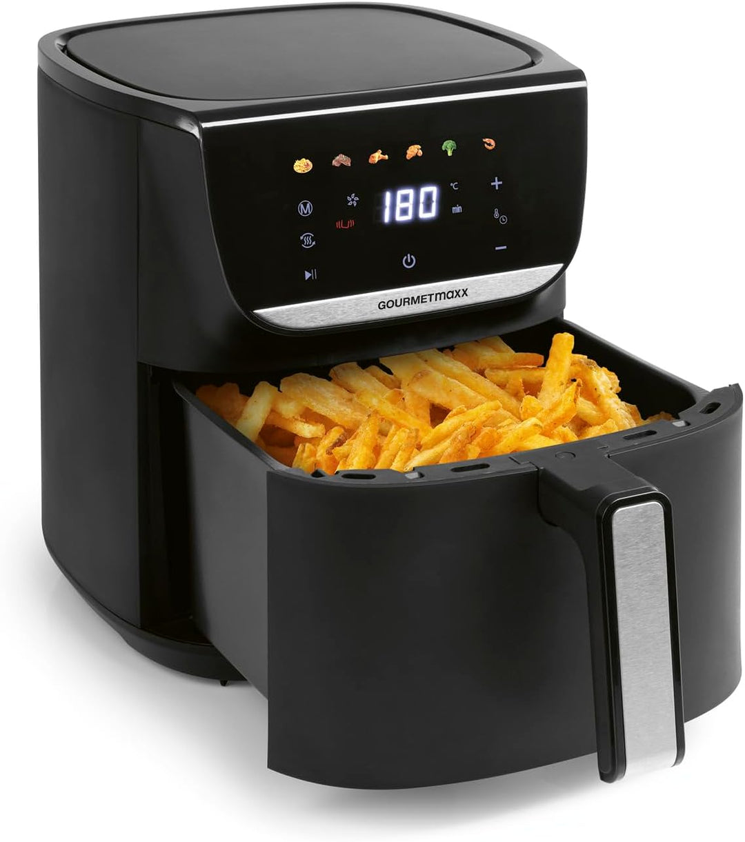 GOURMETmaxx AirGenius Heissluftfritteuse - 5,5 L Airfryer | Fritteuse mit 7 Programmen | Minibackofe