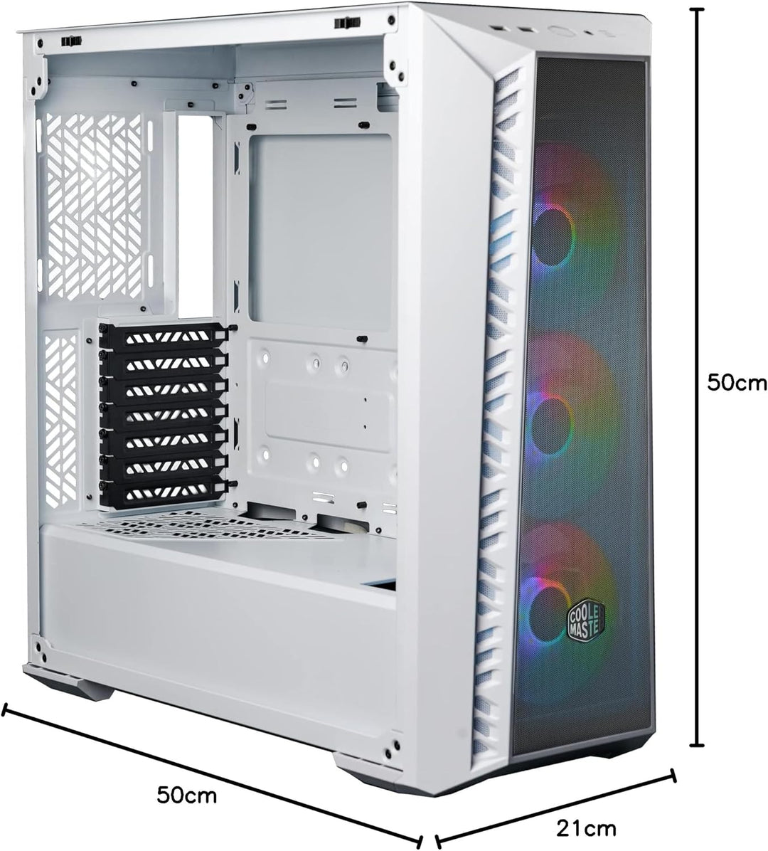 Cooler Master MasterBox 520 Mesh-PC-Gehäuse – Mid-Tower-ATX-Gehäuse, 3 x vorinstallierten Lüftern, m