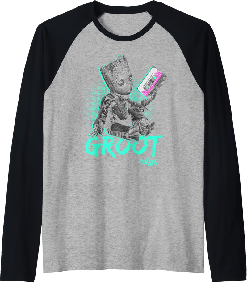 Marvel Guardians Vol. 2 Baby Groot Neon Tape Raglan