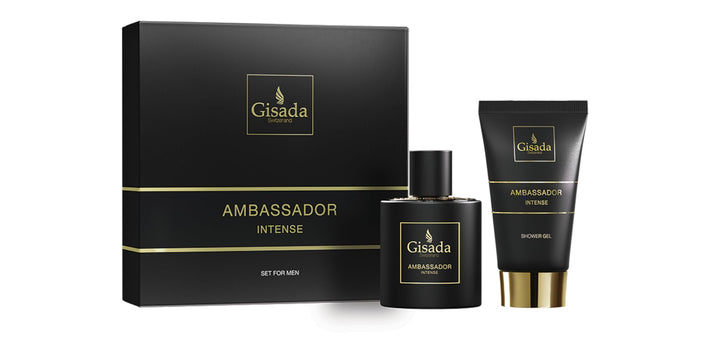 Gisada - Ambassador Intense Set | Geschenkset | Eau de Parfum 50 ml & Duschgel 100 ml | Würziger, fr