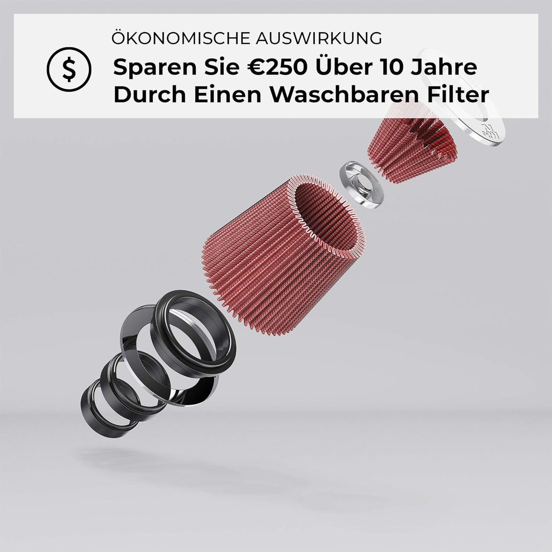 K&N R-1100 Waschbarer und wiederverwendbarer KFZ und Motorrad Universal Gummi Filter