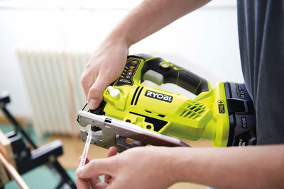 RYOBI 18 V ONE+ Akku-Stichsäge R18JS-0 (max. Schnitttiefe Holz: 101mm, Hublänge 25mm, stufenlose Hub