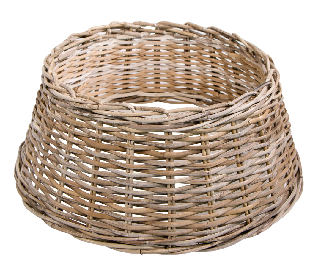 mgc24 Weihnachtsbaumring Rattan, handgefertigter Weihnachtsbaumrock aus Naturgeflecht, Hülle für Wei