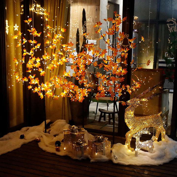 CCLIFE LED Ahorn Baum 150 180 cm innen Aussen Weihnachten Christbaum Lichterbaum warmweiss Kaltweiss