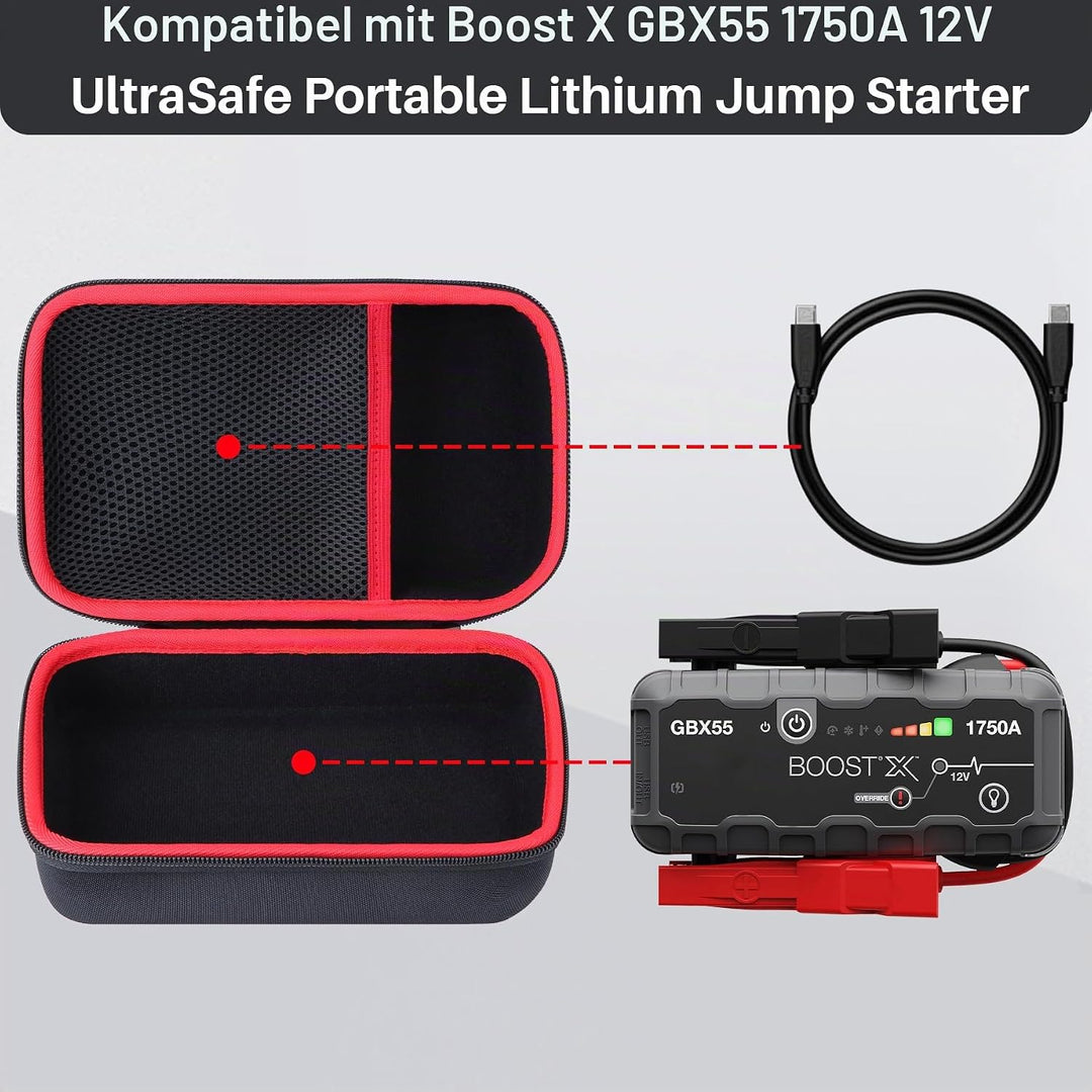 Hart Schutz Hülle Etui Tasche für Boost X GBX55 1750A 12V UltraSafe Starthilfe Powerbank, Für Boost