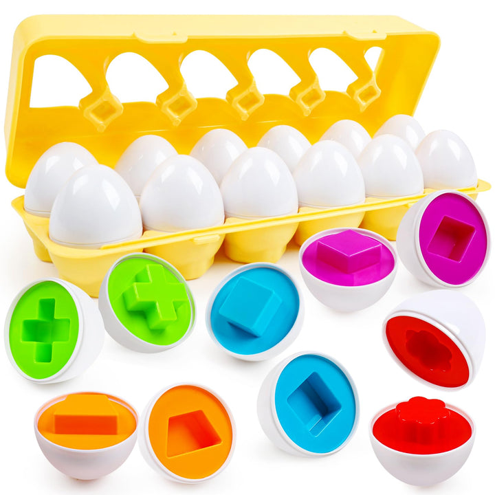 YIQOGAME Montessori Spielzeug Passende Eier,Lernspiel für Kinder pädagogisches Spiel zur Entwicklung