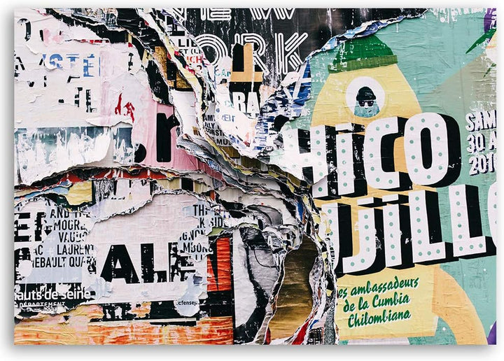 Wandbild abstrakt Modern Deko Kunst Bilder Street Art Grau 90x60 cm M14506 90x60 cm, M14506 90x60 cm