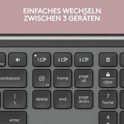 Logitech Signature Slim K950 kabellose Tastatur, schlankes Design, Wechseln zwischen Geräten beim Ti