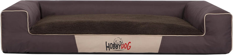 Hobbydog XL VIEBRA2 Hundebett Victoria Exclusive Grösse XL - 100 X 66 cm Dunkel Braun/Navy Brown Bet