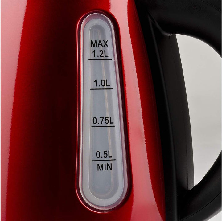 Girmi Bl32 kabelloser Wasserkocher aus Edelstahl, 1,2 l, 1630 W, Rot