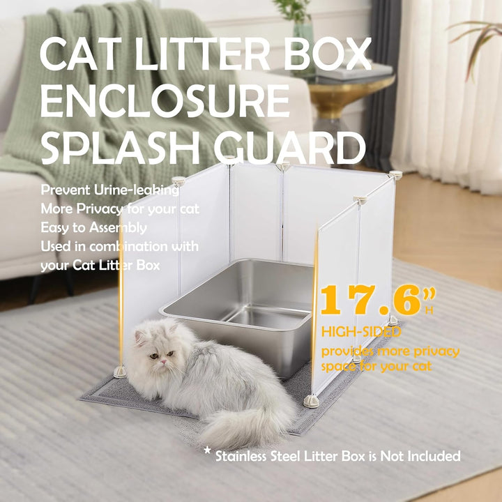 MEEXPAWS Extra grosse Katzentoilette, Spritzschutz, 68 x 50 cm, grosse Katzentoilette, leicht zu rei