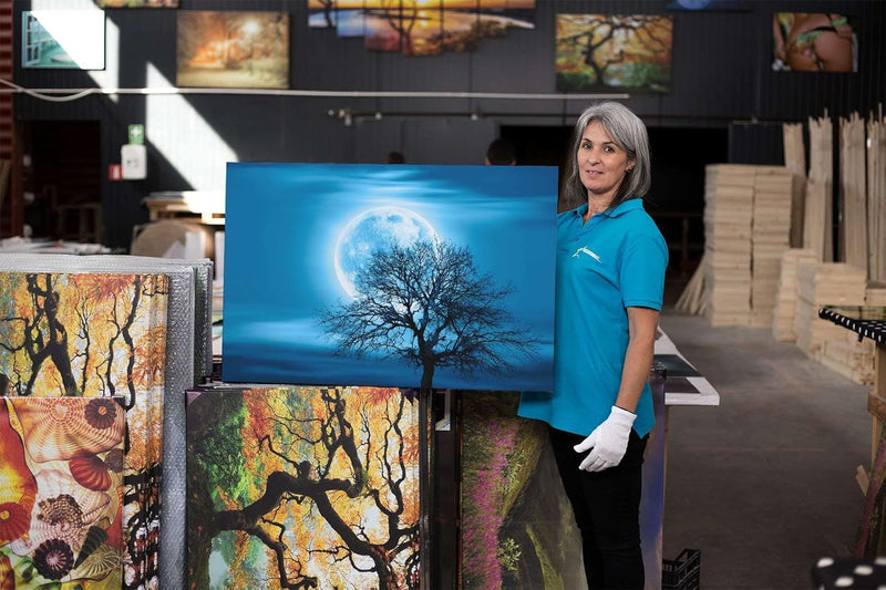 Startonight Bilder - Blauer Himmel und Baum - Leinwandbilder Moderne Kunst, Wanddeko Kunstdrucke, Wa