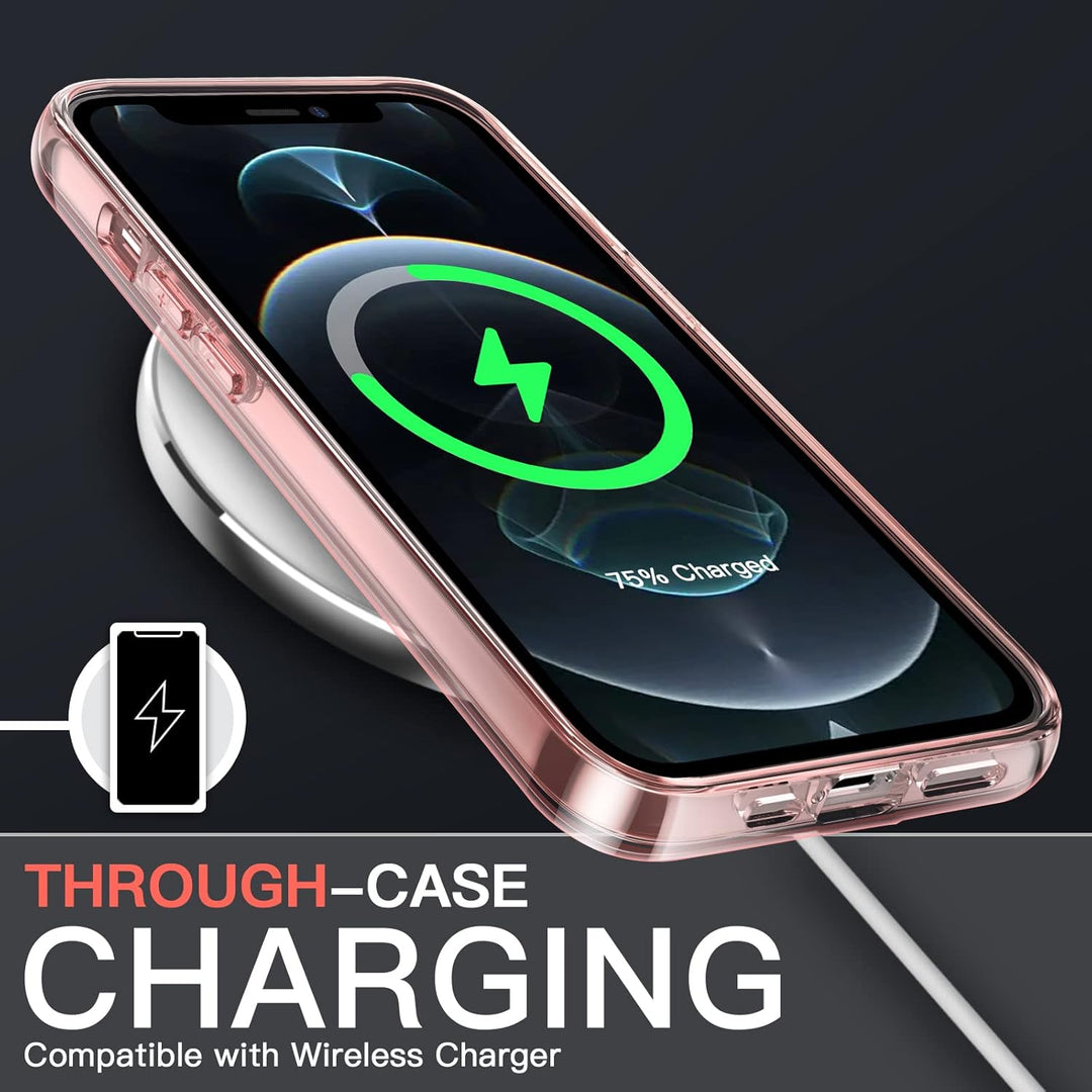 JETech 5 in 1 Hülle für iPhone 12 Pro 6,1 Zoll, mit 2 Stück Schutzfolie und 2 Stück Kameraschutz, Fu